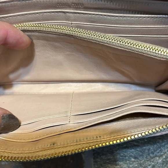 Miu Miu Leather Zip Around Wallet GUC - Picture 6 of 8